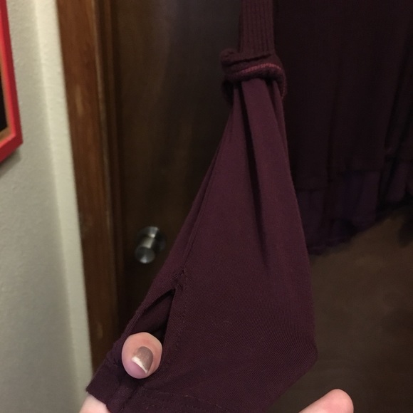 Free people soft athleisure top in maroon - Picture 3 of 6